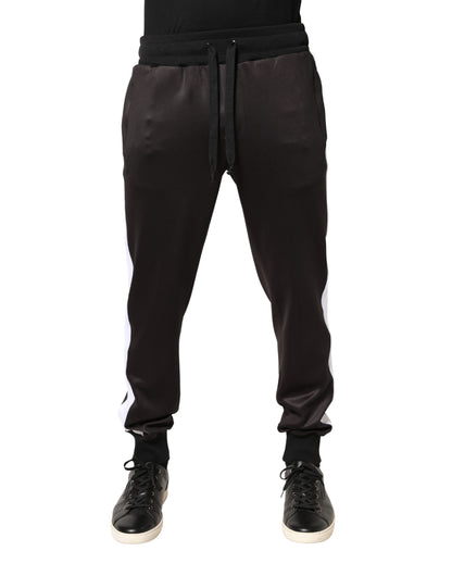 Pantalon de jogging skinny en polyester marron Dolce &amp; Gabbana