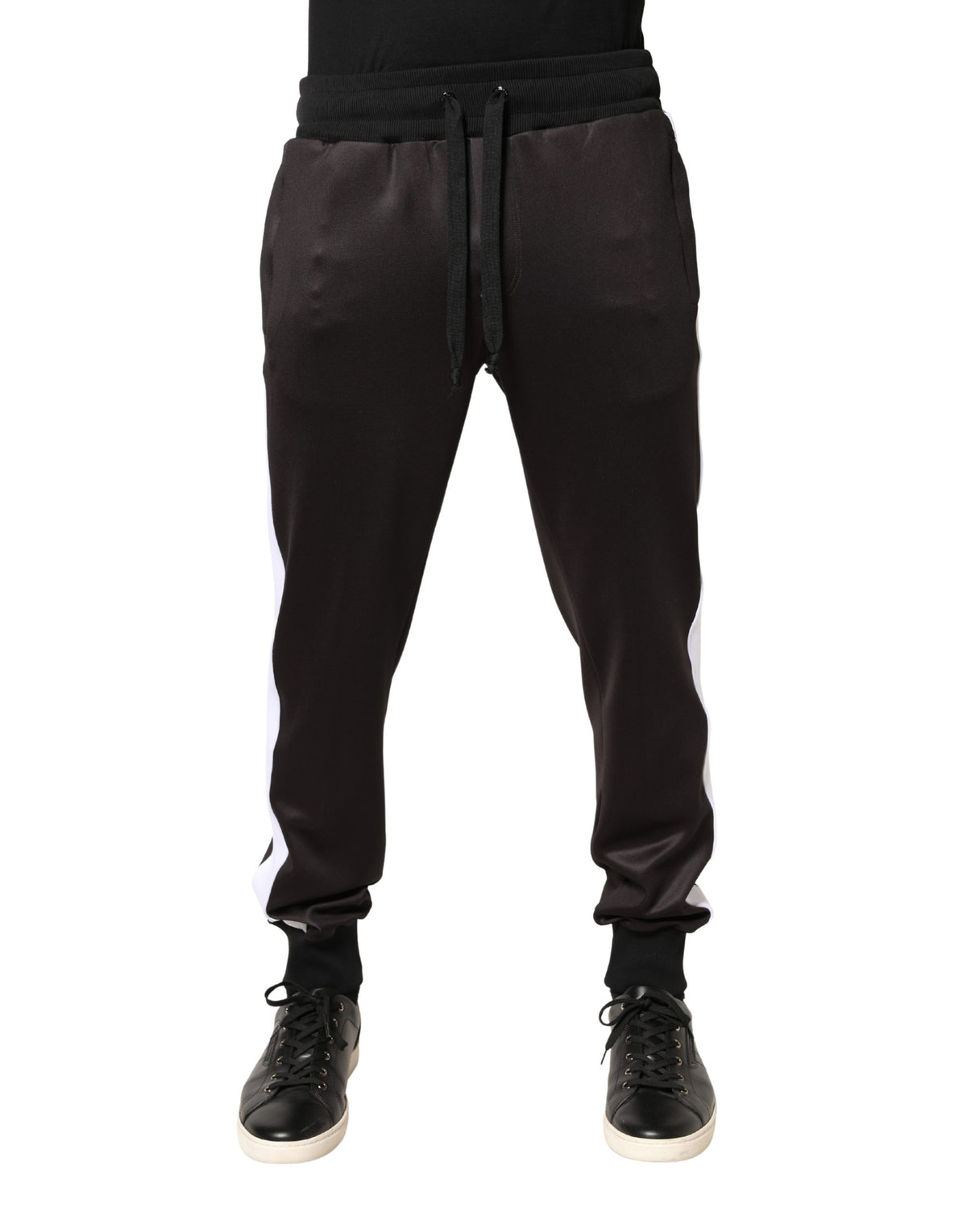 Pantalon de jogging skinny en polyester marron Dolce &amp; Gabbana
