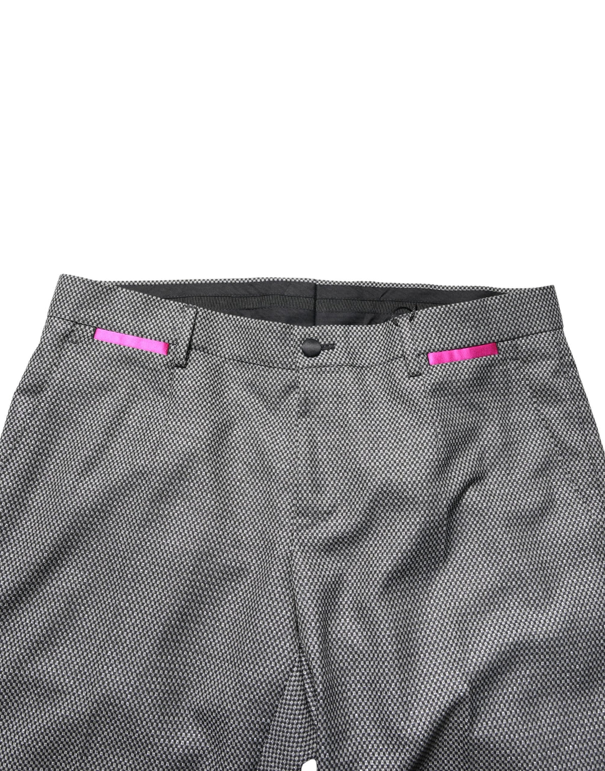 Pantalon habillé skinny gris en viscose Dolce &amp; Gabbana pour homme