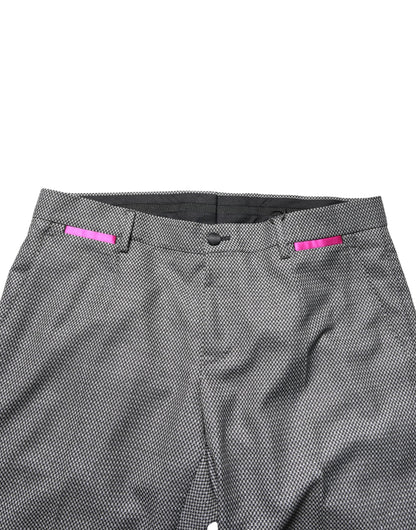 Pantalon habillé skinny gris en viscose Dolce &amp; Gabbana pour homme