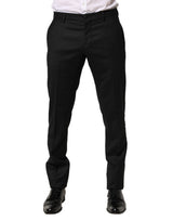 Pantalon habillé slim en laine noire pour homme Dolce &amp; Gabbana