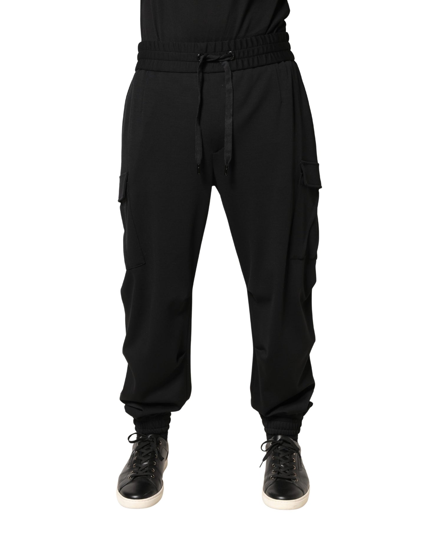Pantalon cargo de jogging Dolce &amp; Gabbana en polyester noir pour homme