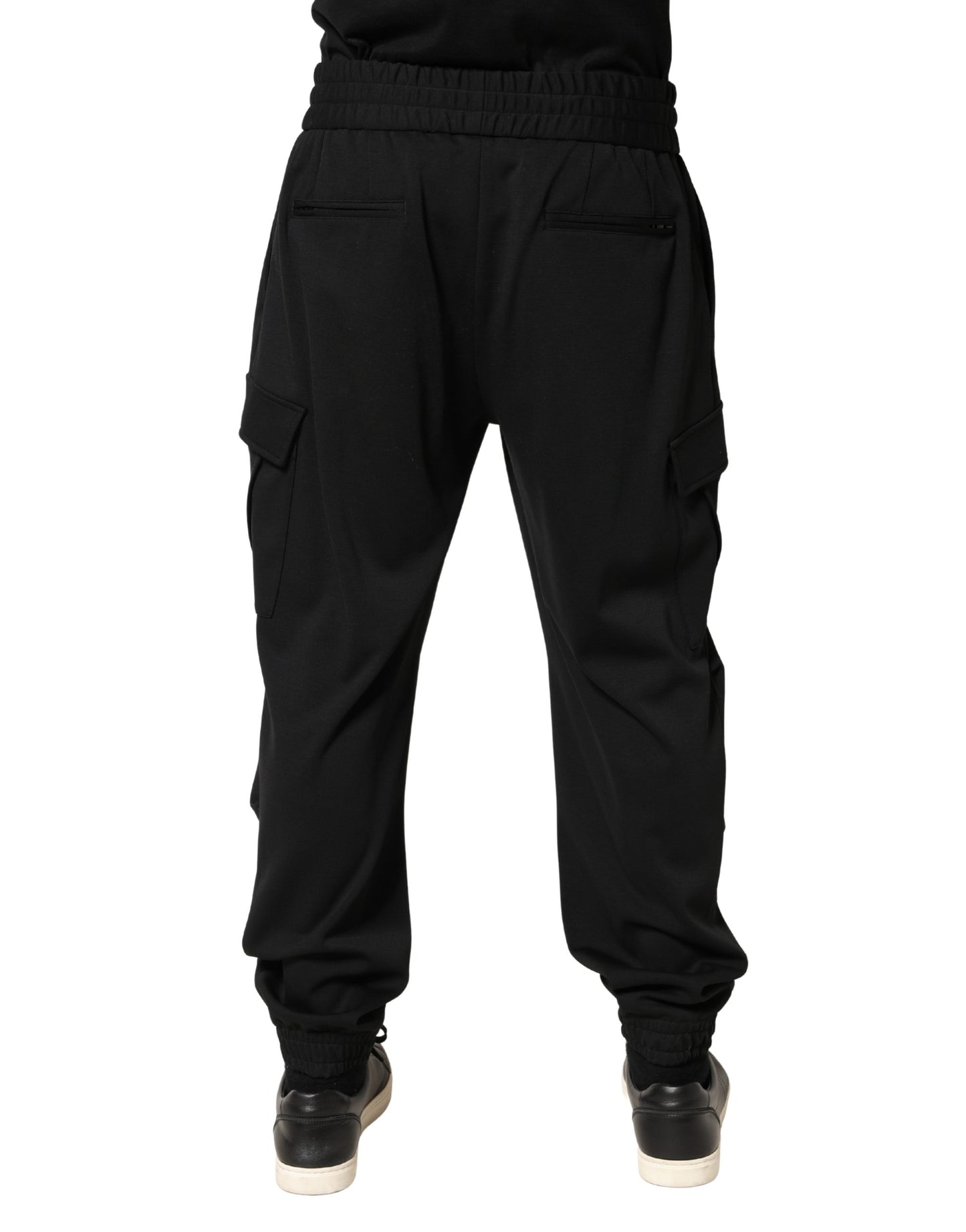 Pantalon cargo de jogging Dolce &amp; Gabbana en polyester noir pour homme