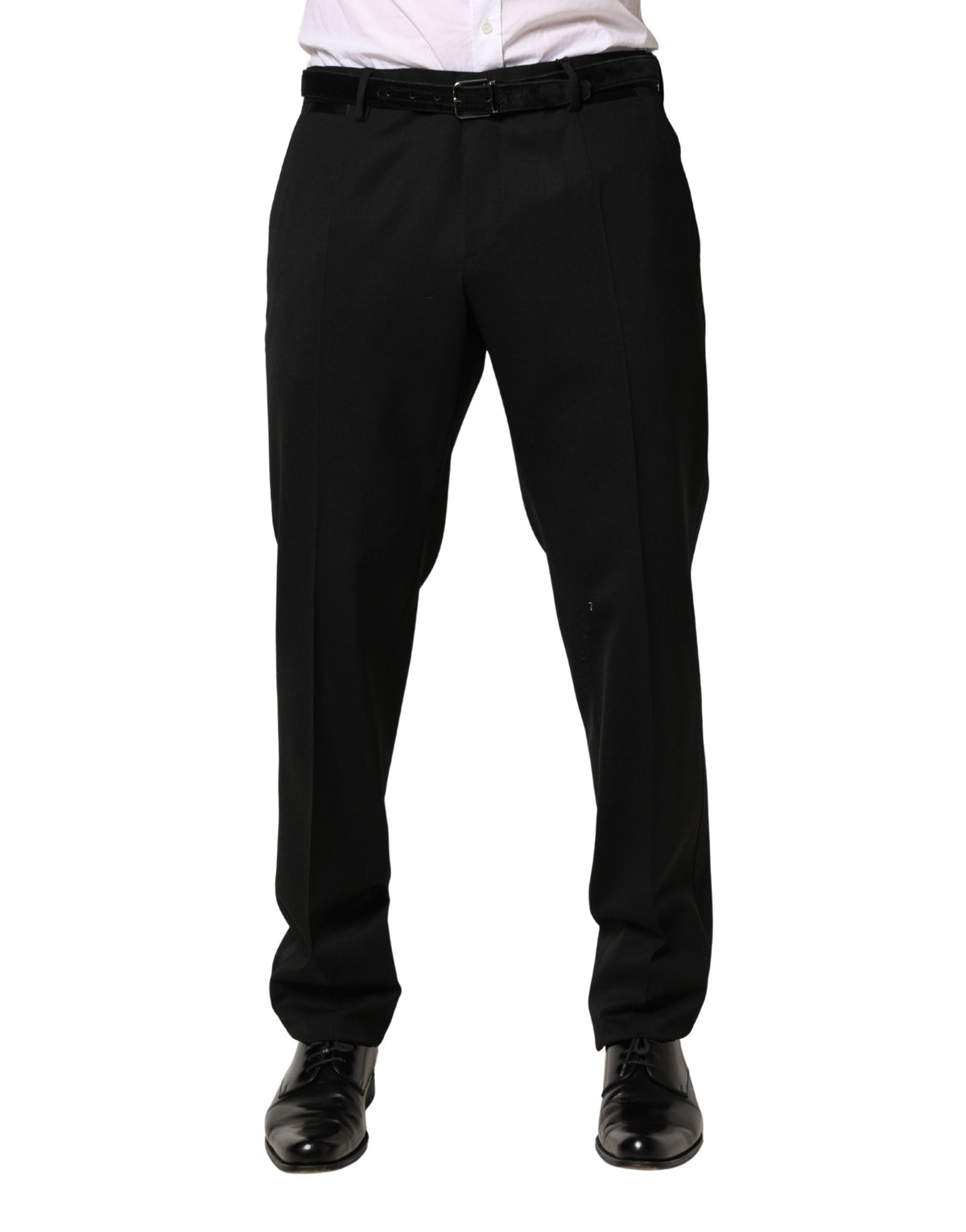 Pantalon habillé slim en laine noire pour homme Dolce &amp; Gabbana