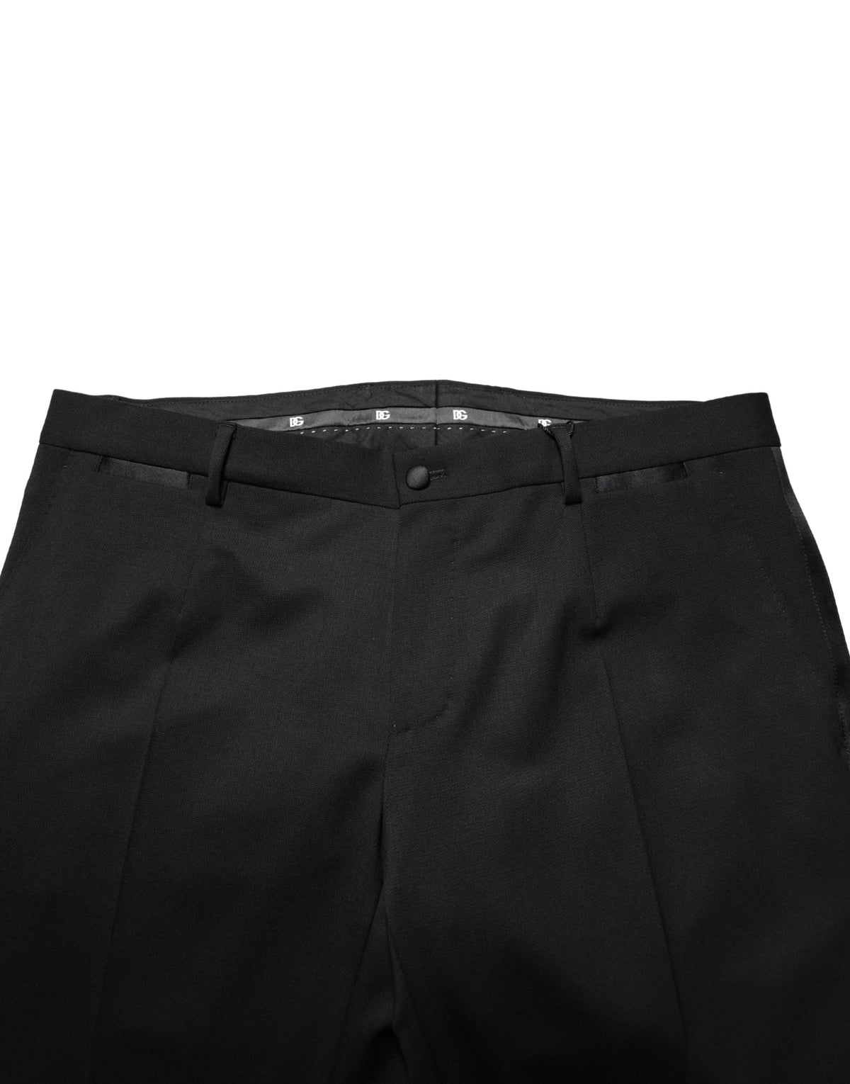 Pantalon habillé slim en laine noire pour homme Dolce &amp; Gabbana