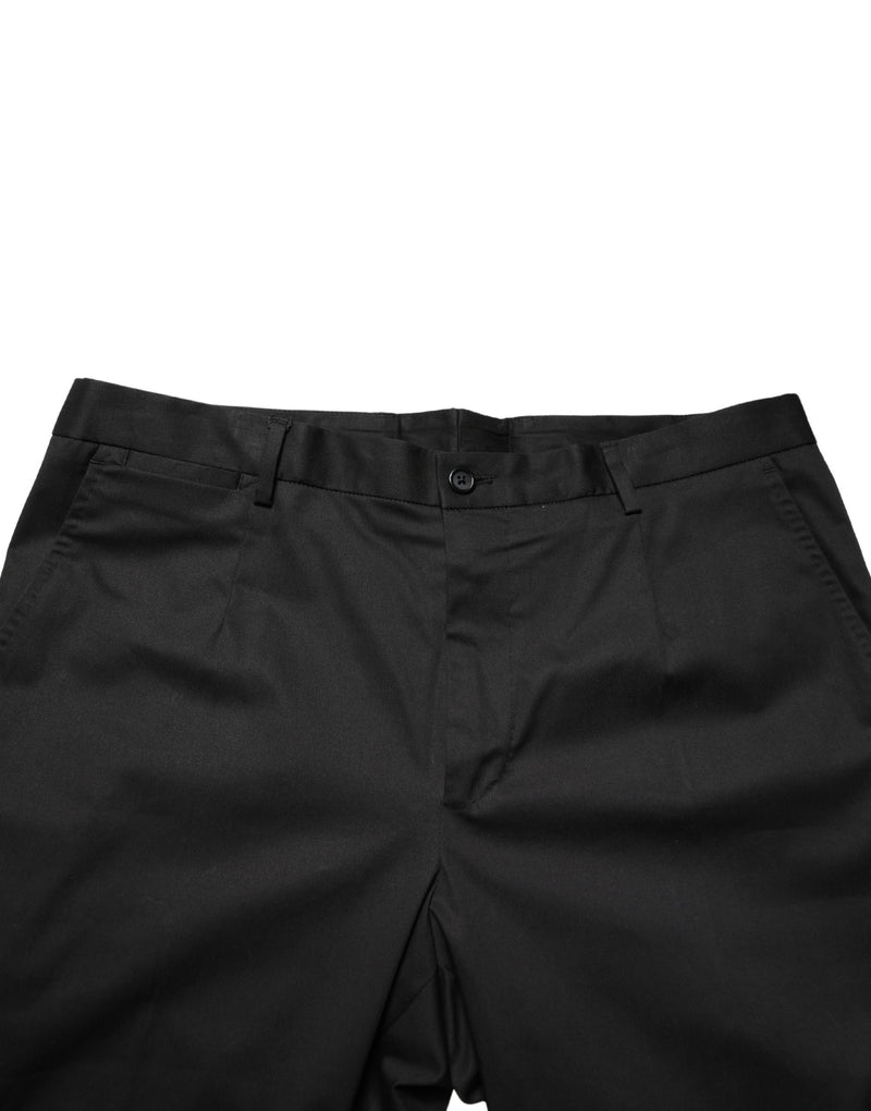 Dolce & Gabbana Zwarte Katoenen Skinny Heren Nette Broek
