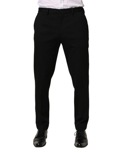 Pantalon habillé slim en laine noire pour homme Dolce &amp; Gabbana