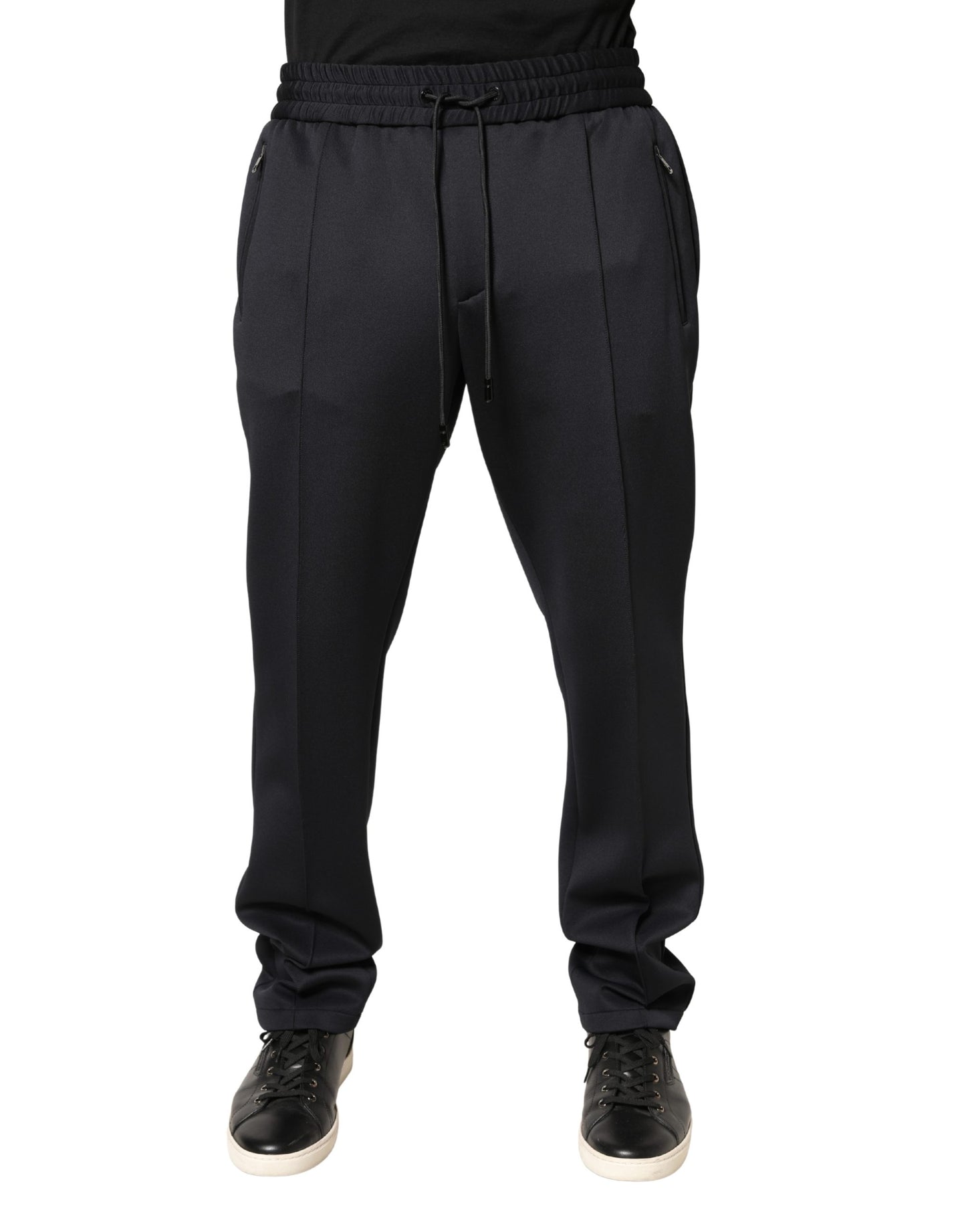 Pantalon de jogging skinny en polyester noir Dolce &amp; Gabbana