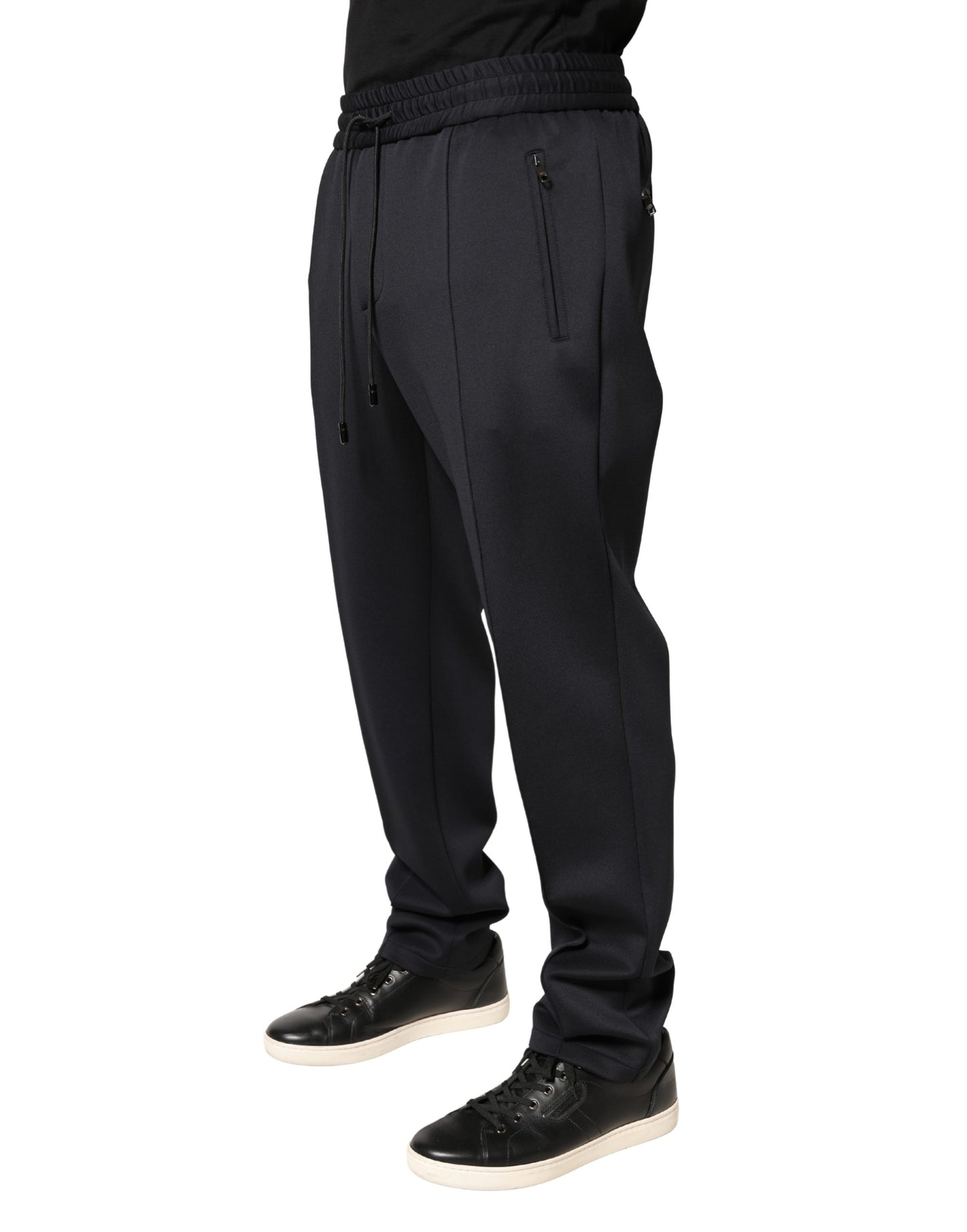 Pantalon de jogging skinny en polyester noir Dolce &amp; Gabbana
