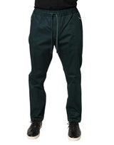 Pantalon de jogging skinny en coton vert Dolce &amp; Gabbana pour homme