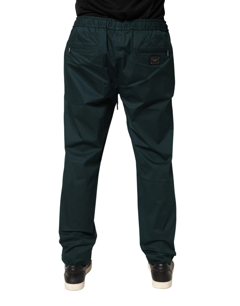 Dolce & Gabbana Groene Katoenen Slim-fit Joggingbroek voor Heren
