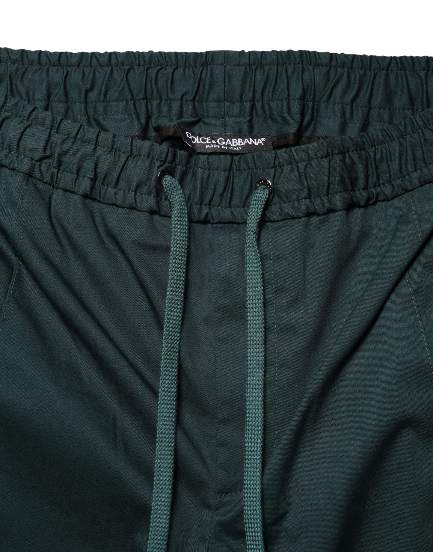 Pantalon de jogging skinny en coton vert Dolce &amp; Gabbana pour homme