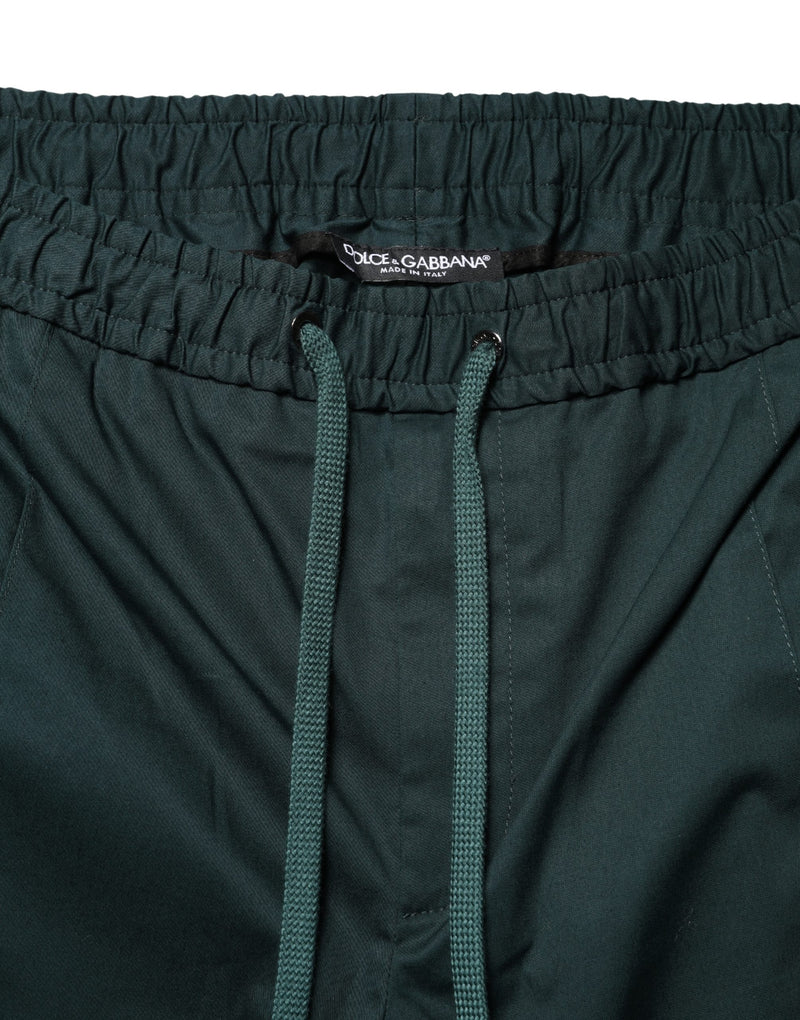 Dolce & Gabbana Groene Katoenen Slim-fit Joggingbroek voor Heren