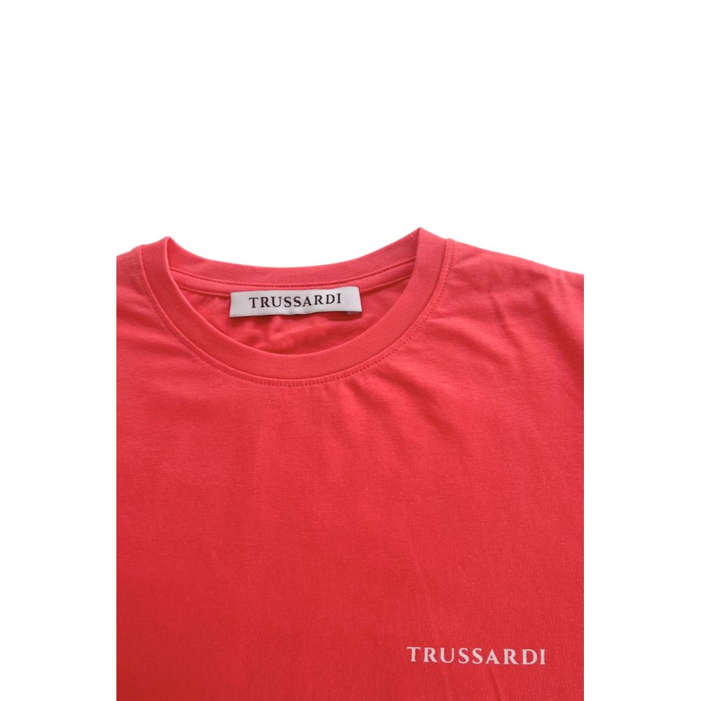 T-shirt rouge en coton pour homme de la collection de maillots de bain Trussardi