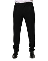 Pantalon habillé slim en laine noire pour homme Dolce &amp; Gabbana