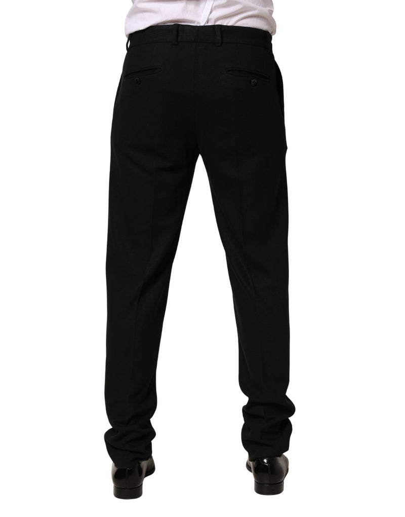 Pantalon habillé slim en laine noire pour homme Dolce &amp; Gabbana