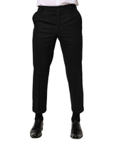 Robe en laine à rayures noires Dolce &amp; Gabbana, pantalon habillé