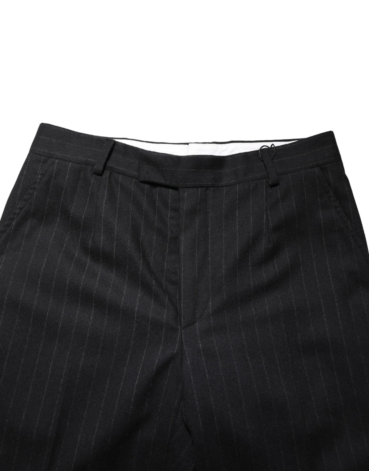 Robe en laine à rayures noires Dolce &amp; Gabbana, pantalon habillé