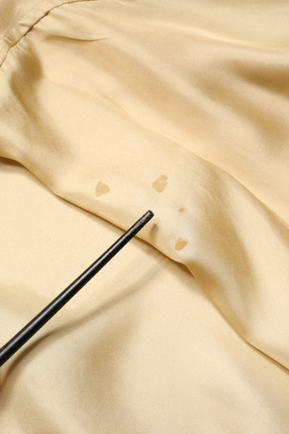 Chemise oversize Dolce &amp; Gabbana jaune en soie à boutons pour homme