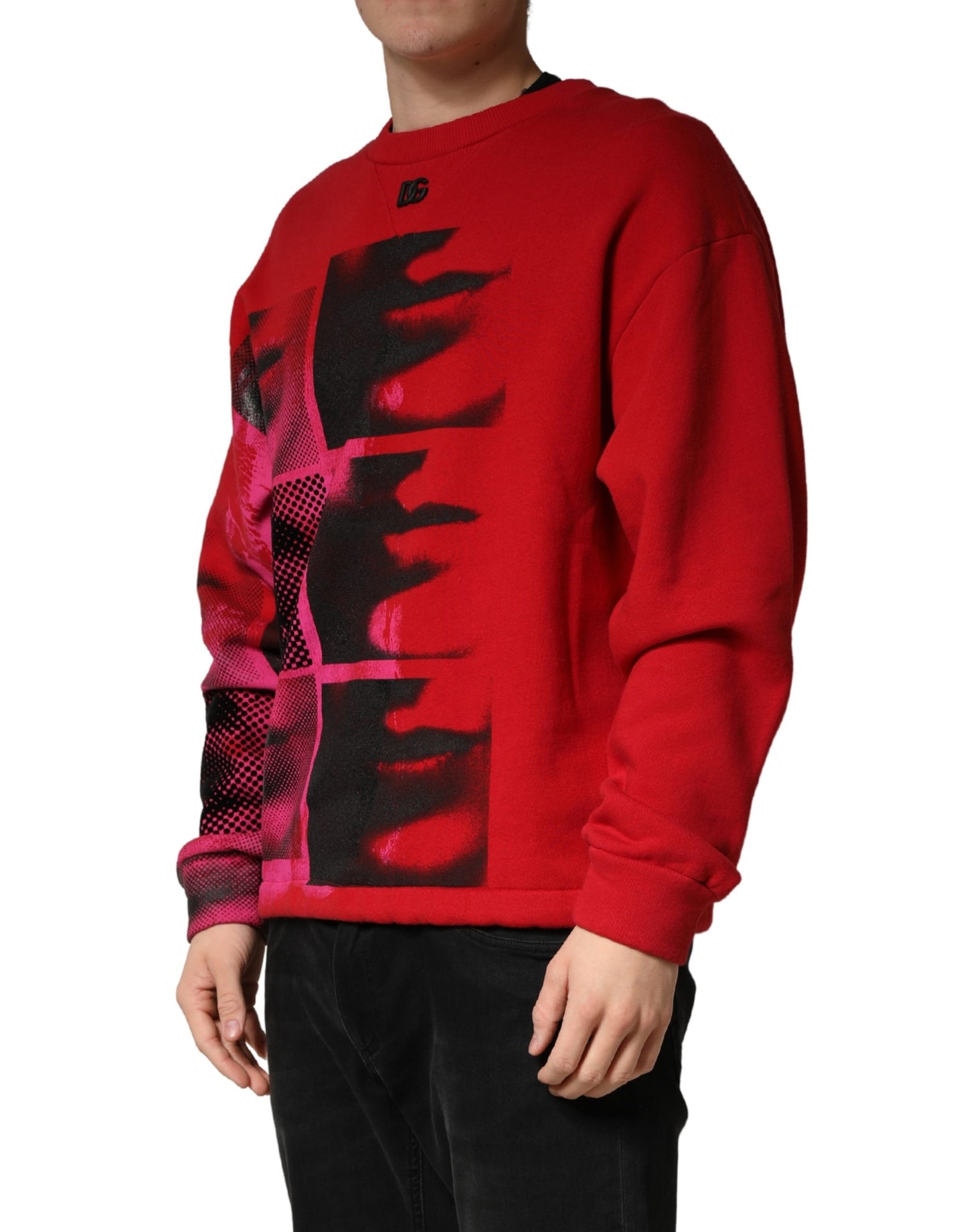 Sweat-shirt Dolce &amp; Gabbana rouge à col rond pour homme
