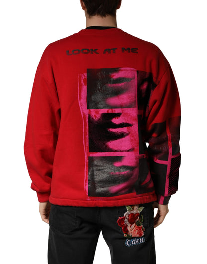 Sweat-shirt Dolce &amp; Gabbana rouge à col rond pour homme