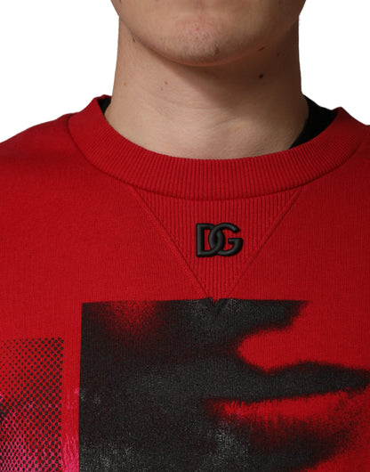 Sweat-shirt Dolce &amp; Gabbana rouge à col rond pour homme