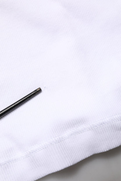 Débardeur blanc sans manches à col rond Dolce &amp; Gabbana