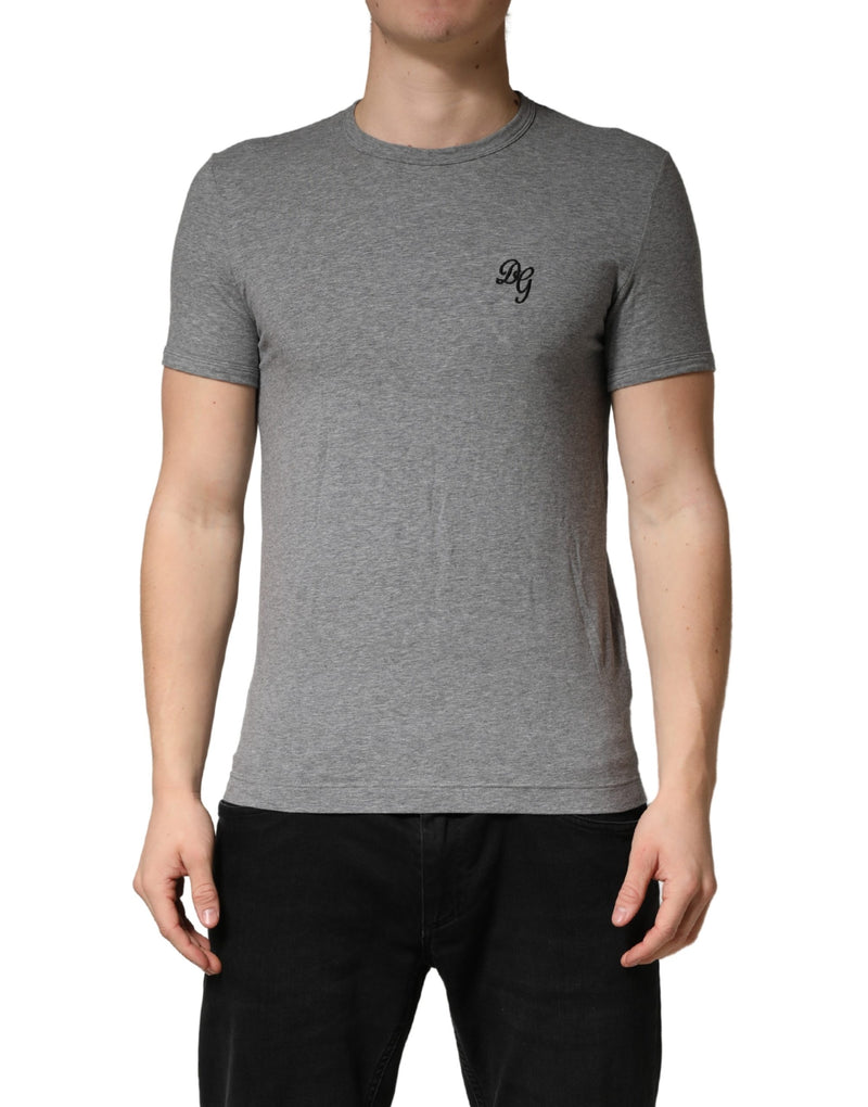 Dolce & Gabbana Grijs DG Logo Ronde Hals Heren Ondergoed T-shirt
