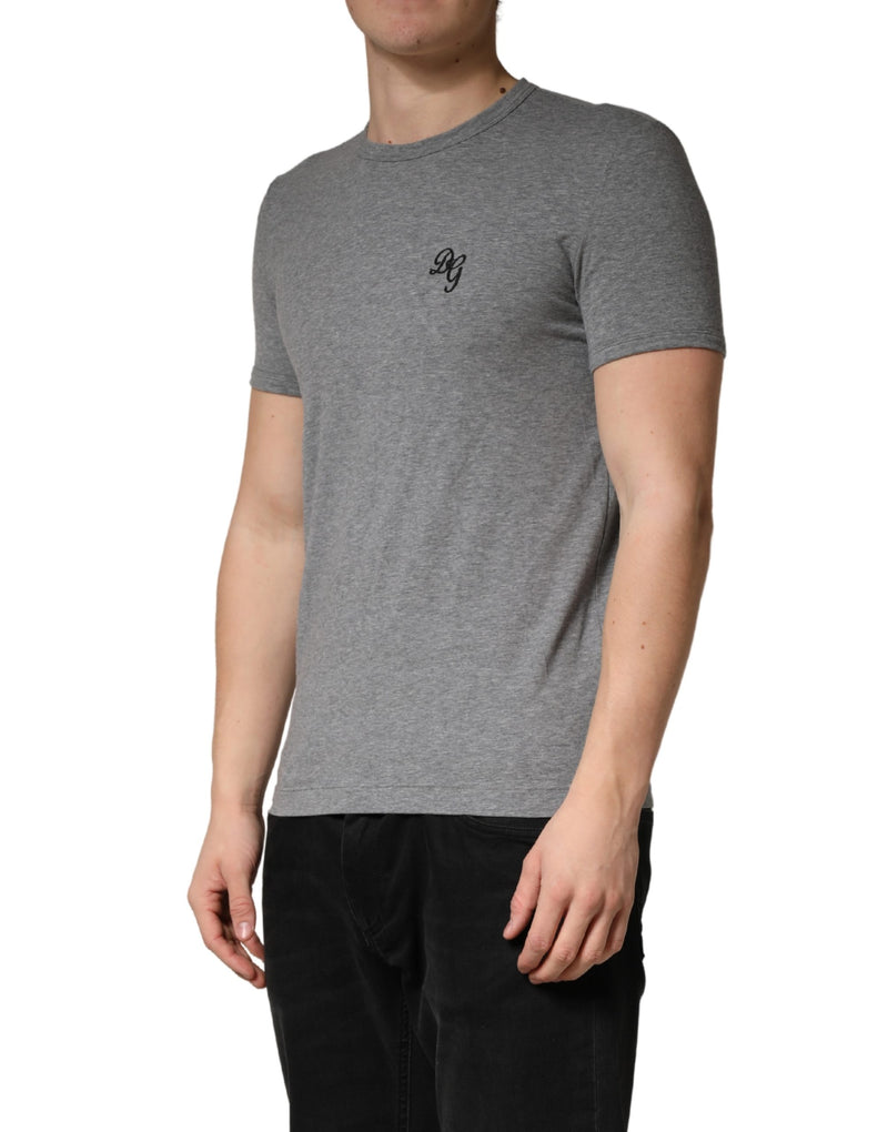 Dolce & Gabbana Grijs DG Logo Ronde Hals Heren Ondergoed T-shirt