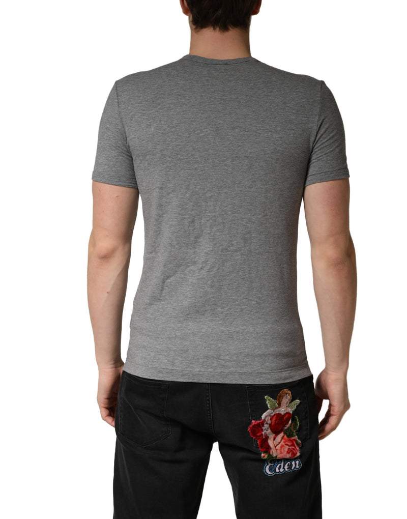 Dolce & Gabbana Grijs DG Logo Ronde Hals Heren Ondergoed T-shirt