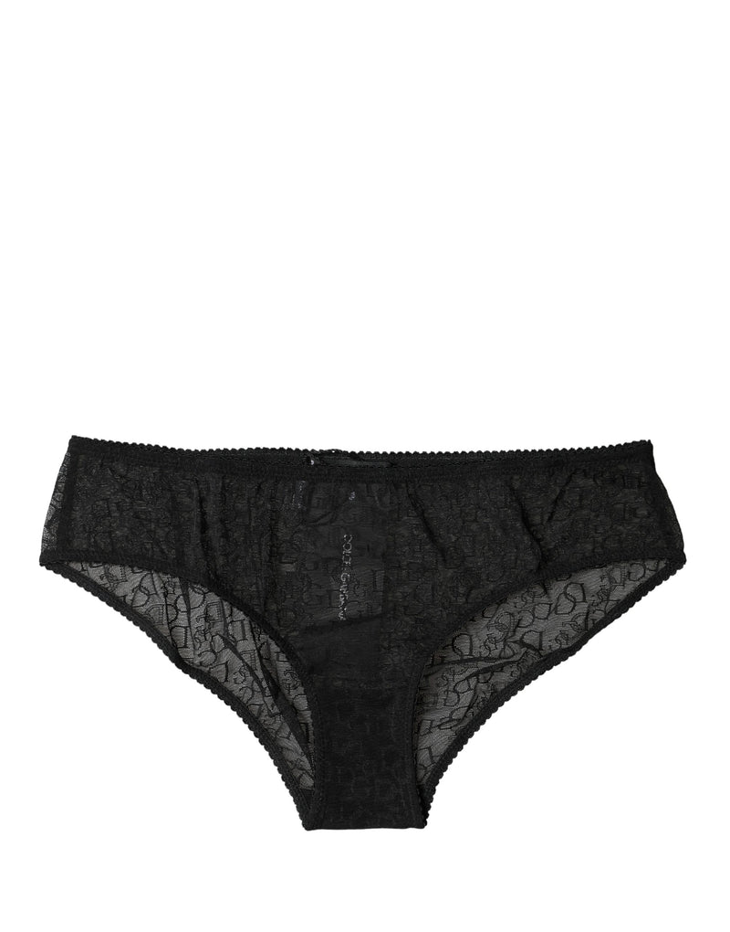 Dolce & Gabbana Black Nylon Stretch Mid Waist Briefs