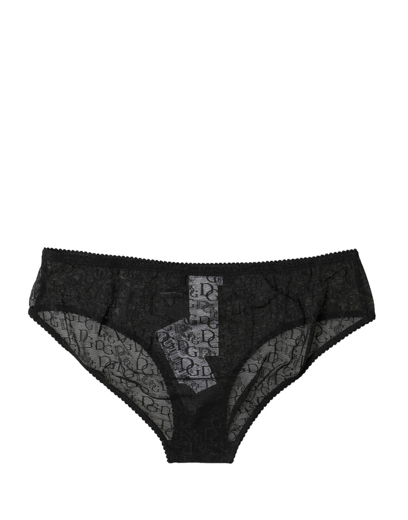 Dolce & Gabbana Black Nylon Stretch Mid Waist Briefs