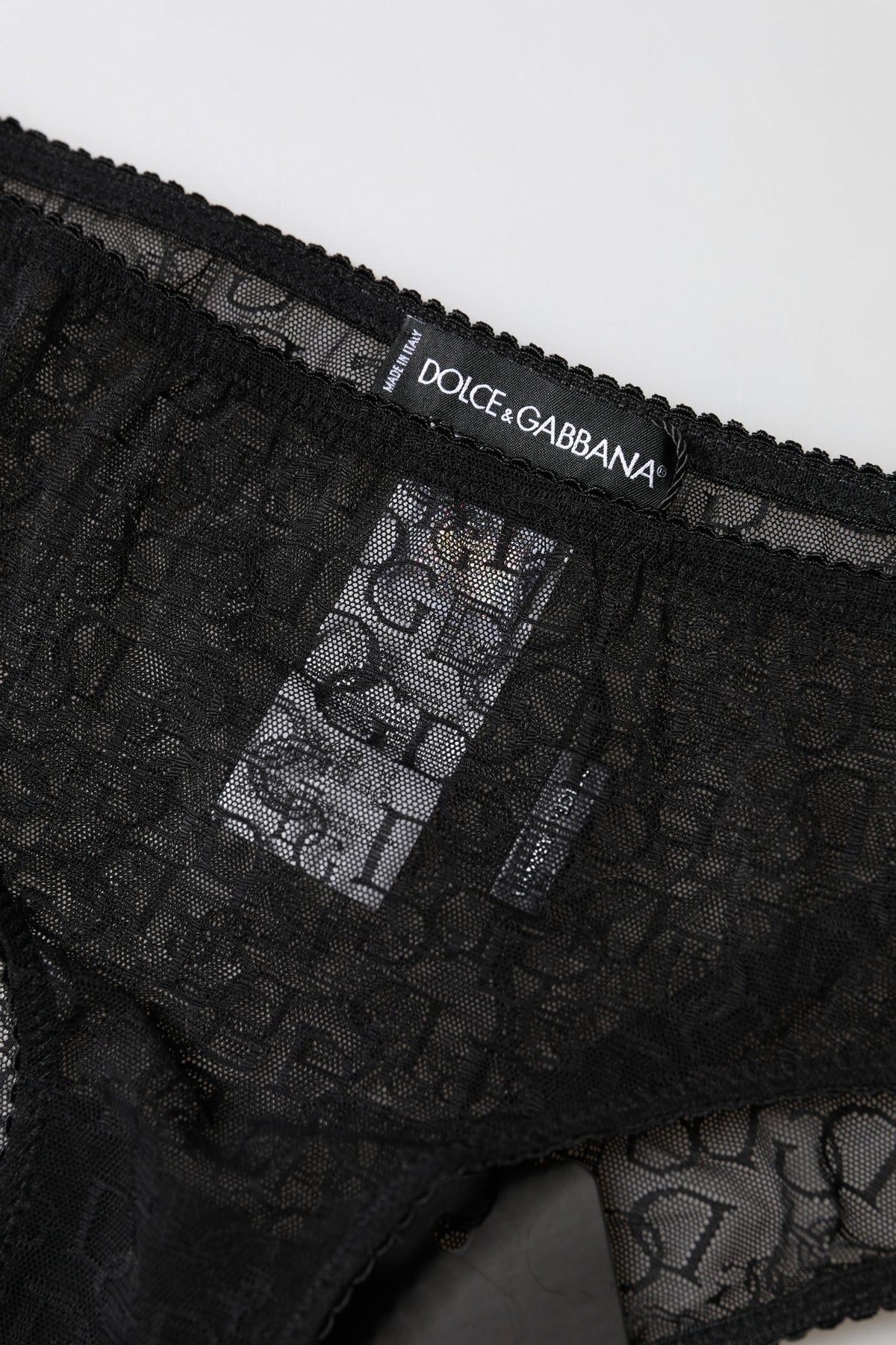 Dolce & Gabbana Black Nylon Stretch Mid Waist Briefs for Women