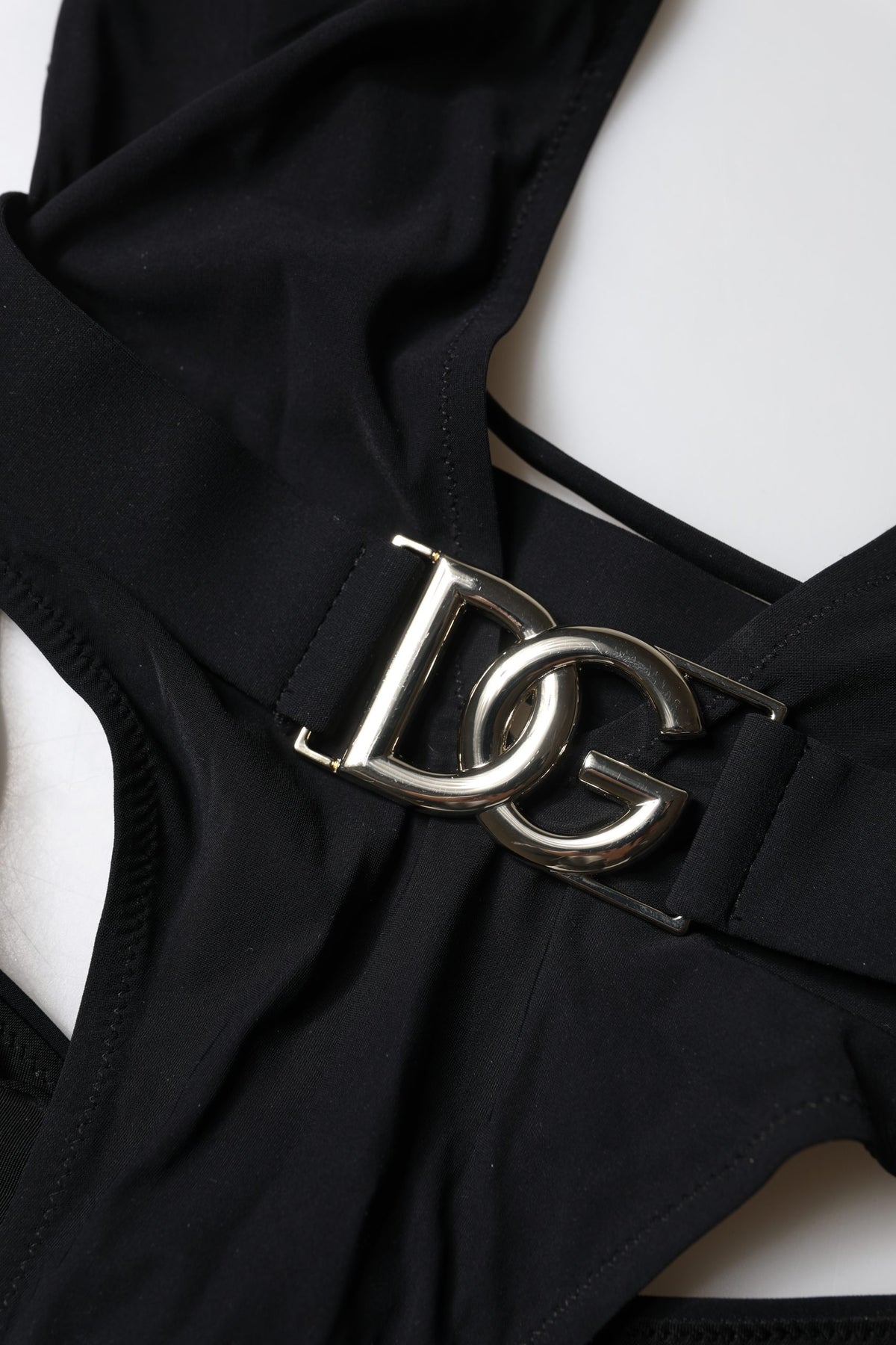 Dolce & Gabbana Black DG Nylon One-Piece Swimsuit