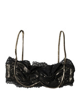 Dolce & Gabbana Black Silk Underwired Balconnet Bra