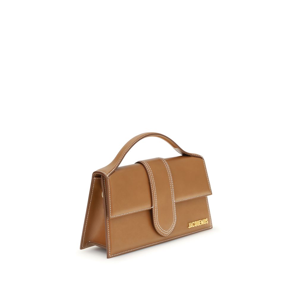 Jacquemus Brown Calf Leather Bos Taurus Handbag - Elegant & Versatile