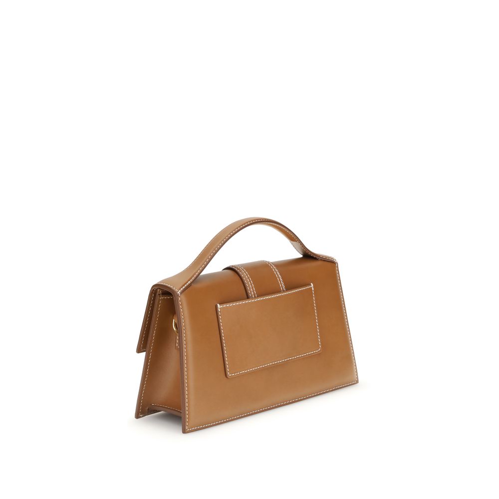 Jacquemus Brown Calf Leather Bos Taurus Handbag - Elegant & Versatile