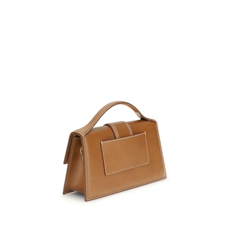 Jacquemus Brown Calf Leather Bos Taurus Handbag - Elegant Design