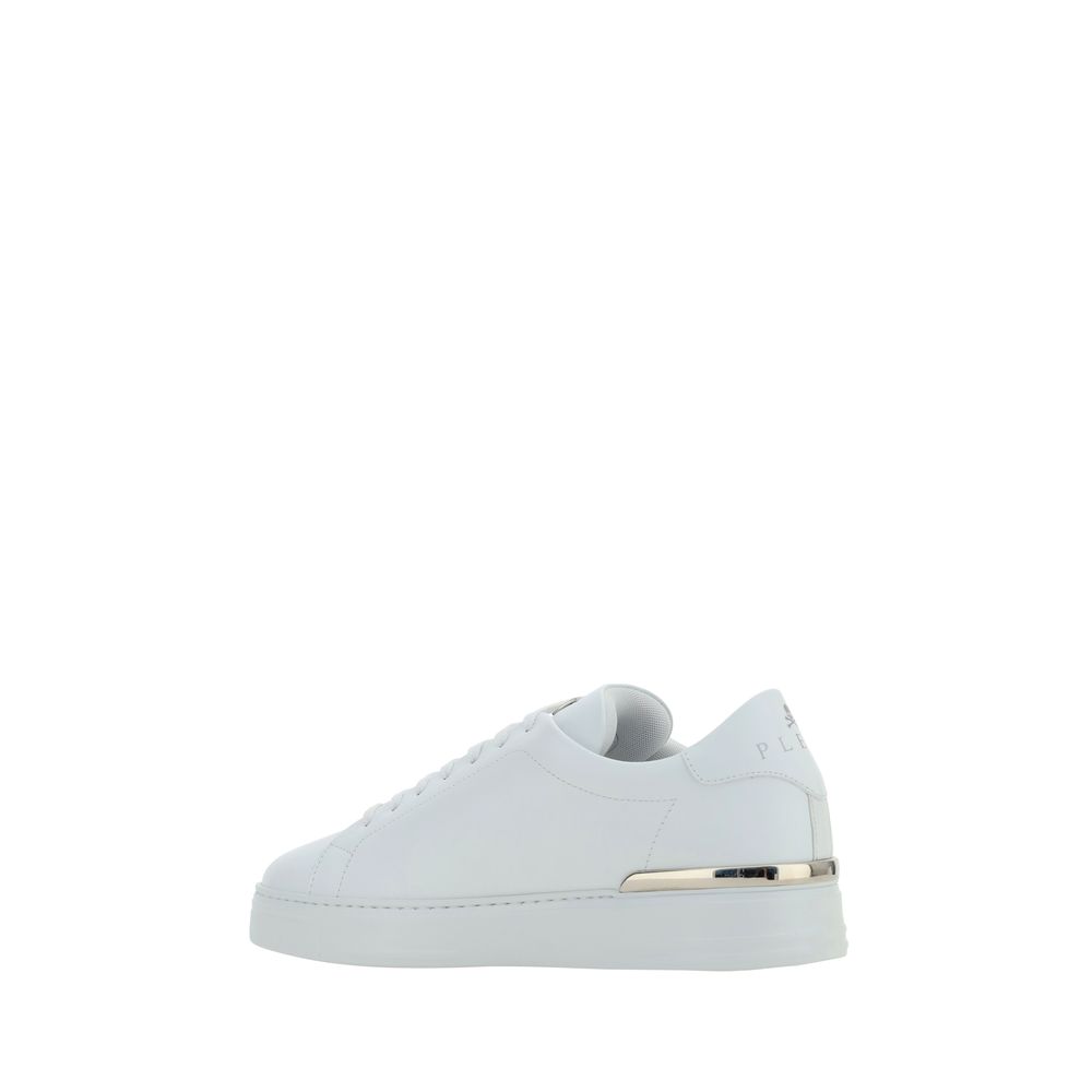 Philipp Plein White Leather Low Top Sneakers for Men