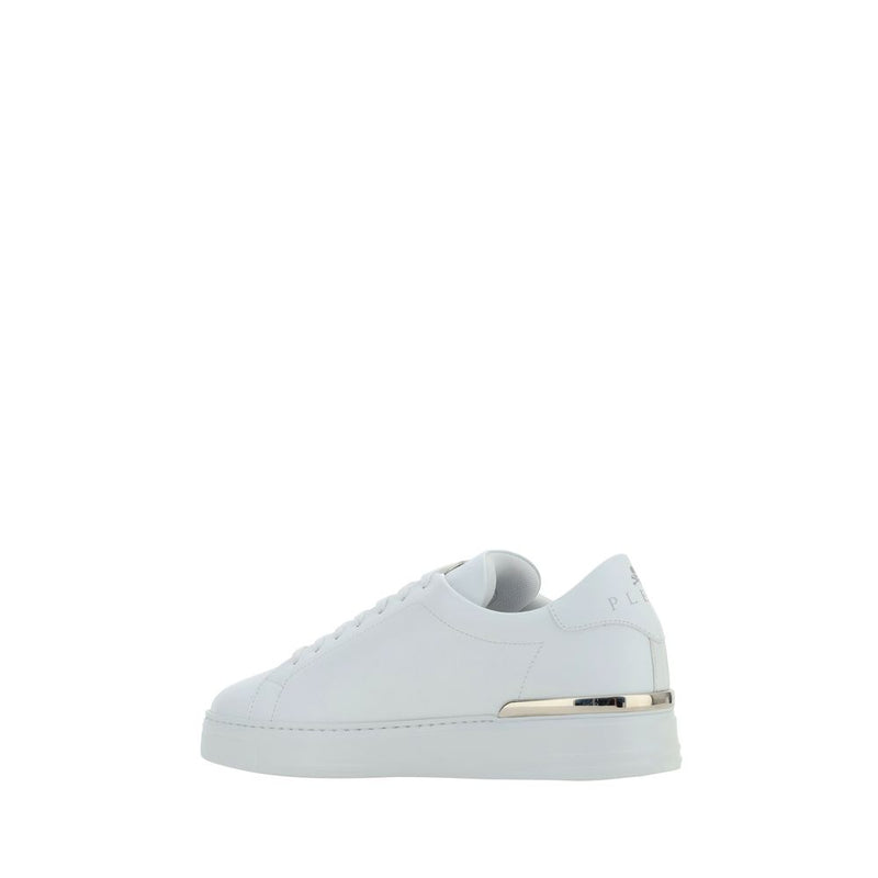 Philipp Plein White Leather Low Top Sneakers for Men