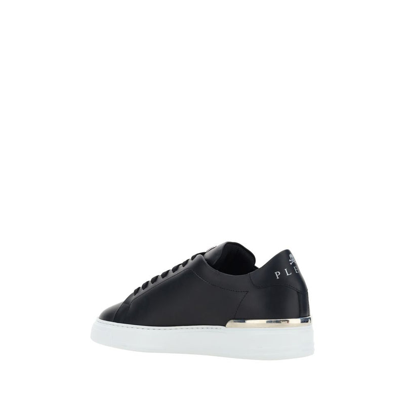 Philipp Plein Calfskin Hexagon Black Low Top Sneakers for Men