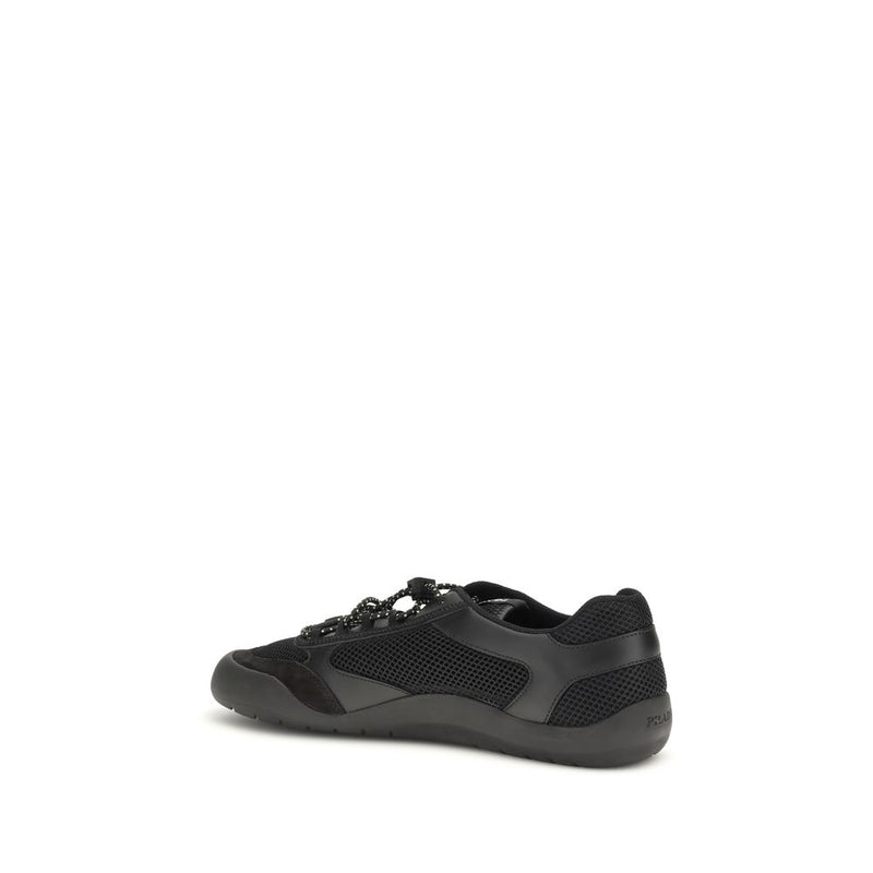 Prada Speedrock Black Polyester Athletic Sneakers for Men