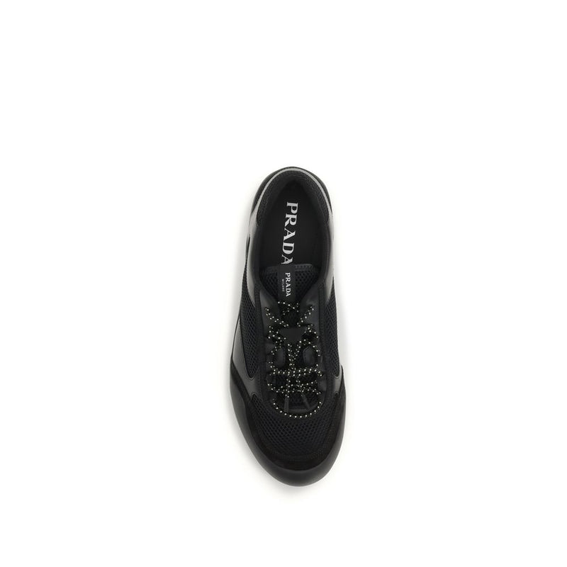 Prada Speedrock Black Polyester Athletic Sneakers for Men