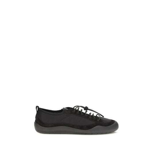 Prada Black Calf Leather Bos Taurus Athletic Sneakers