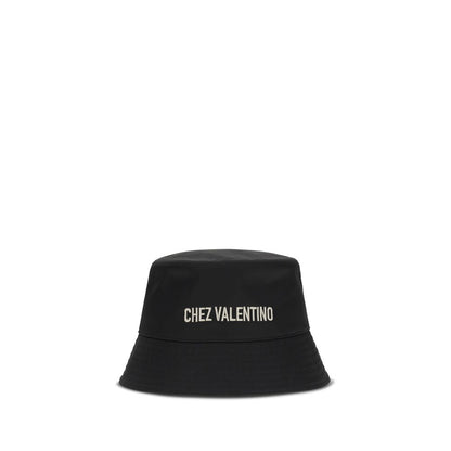 Valentino Garavani Black Cotton Bucket Hat