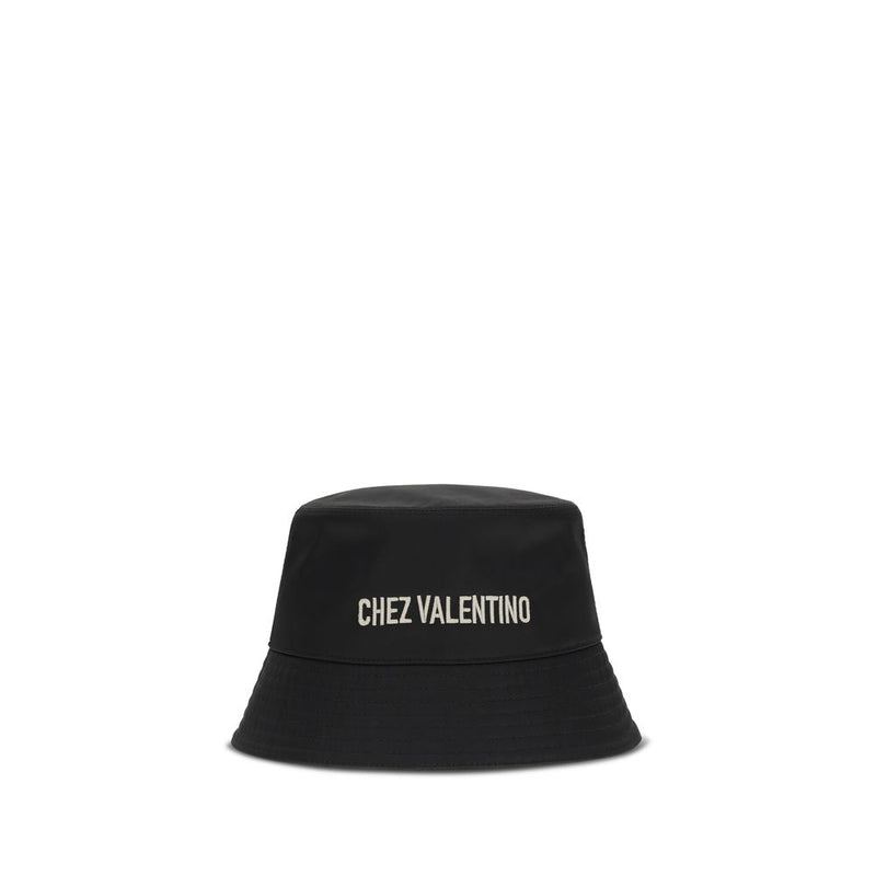 Valentino Garavani Black Cotton Bucket Hat - Elegant Summer Accessory