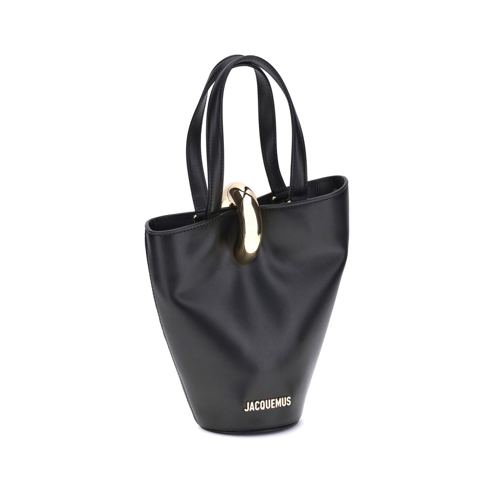 Sac bandoulière Jacquemus Bos Taurus en cuir de veau noir