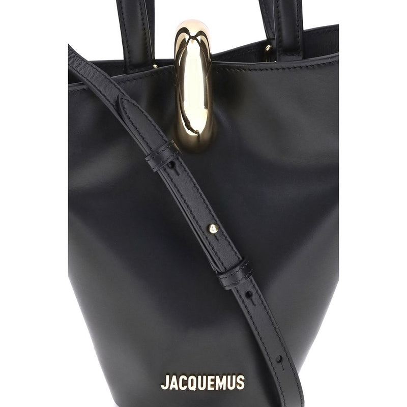 Sac bandoulière Jacquemus Bos Taurus en cuir de veau noir