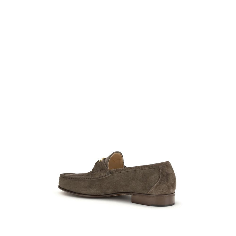 Valentino Garavani Brown Calf Leather VLogo Signature Loafers