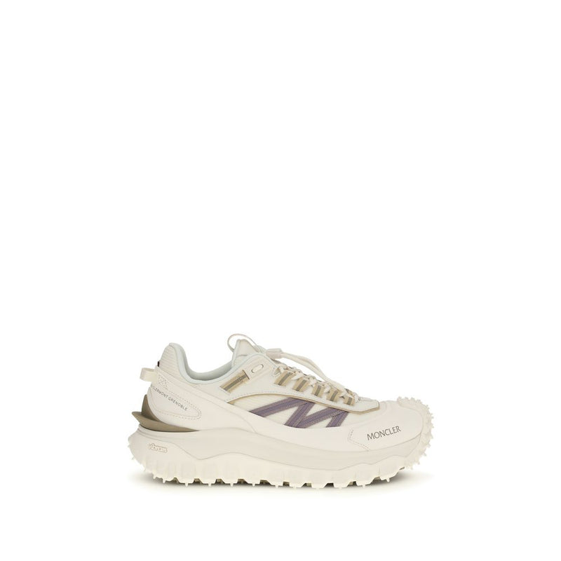 Moncler White Calf Leather Bos Taurus Athletic Sneakers